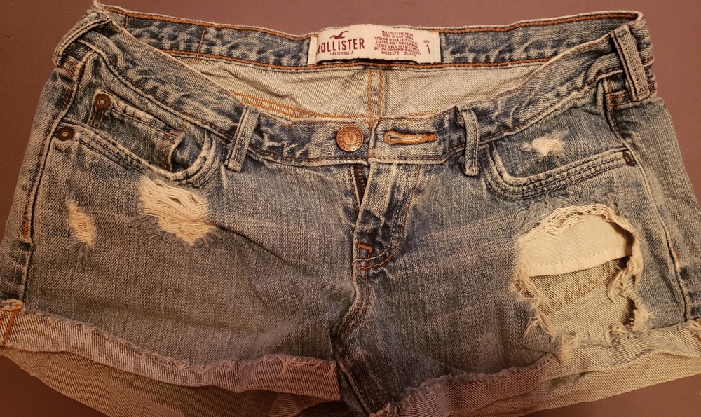 Hollister distressed denim shorts